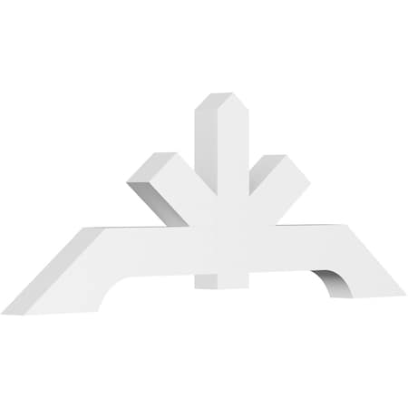 Ekena Millwork Vanguard Architectural Grade PVC Gable Bracket, 72"W x 27"H x 4"D x 6"F, 9/12 Pitch GBP072X27X0406VAN00